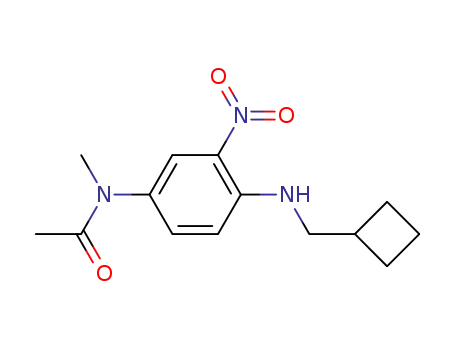 Molecular Structure of 849351-82-2 (Acetamide, N-[4-[(cyclobutylmethyl)amino]-3-nitrophenyl]-N-methyl-)