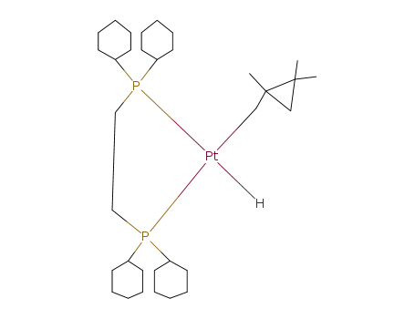 cis-hydrido{(1,2,2-trimethylcyclopropyl)methyl}{bis(dicyclohexylphosphino)ethane}platinum(II)