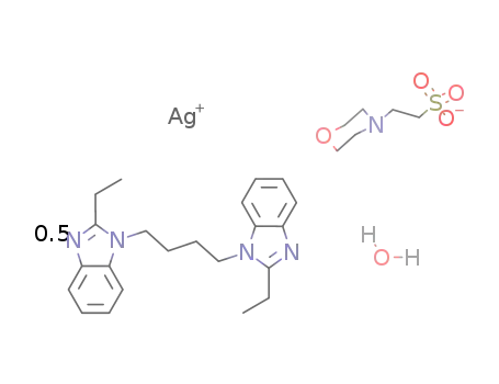 [Ag(1,1'-(1,4-butanediyl)bis(2-ethylbenzimidazole))0.5(2-(N-morpholino)ethanesulfonate)]*H2O