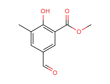 Molecular Structure of 1092448-55-9 (methyl 5-formyl-2-hydroxy-3-methylbenzoate)