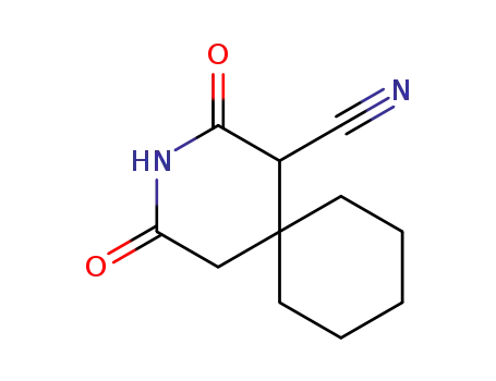 Molecular Structure of 6627-87-8 (2,4-dioxo-3-azaspiro[5.5]undecane-1-carbonitrile)