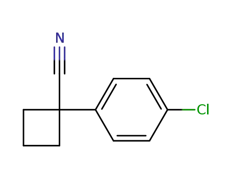 Molecular Structure of 28049-61-8 (1-(4-Chlorophenyl)-1-cyclobutanecarbonitrile)