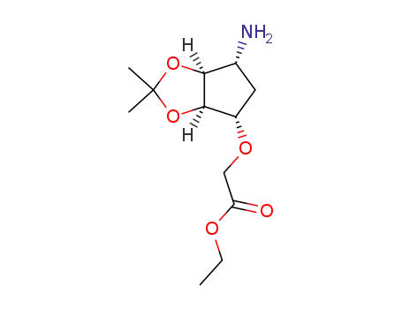 ethyl 2-((3aR,4S,6R,6aS)-6-amino-2,2-dimethyl-tetrahydro-3aH-cyclopenta[d][1,3]dioxol-4-yloxy)acetate