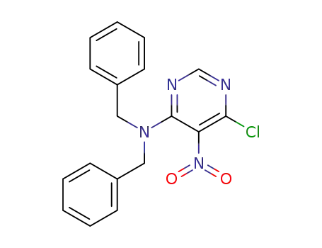 Molecular Structure of 882272-97-1 (N,N-dibenzyl-6-chloro-5-nitropyrimidine-4-amine)