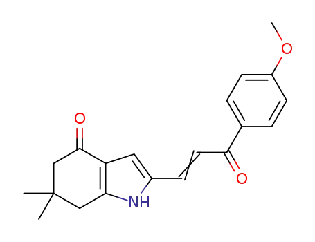 2-(3-(4-methoxyphenyl)-3-oxoprop-1-enyl)-6,6-dimethyl-4,5,6,7-tetrahydro-1H-indol-4-one