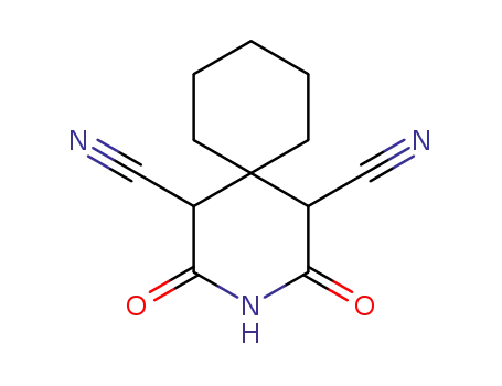 Molecular Structure of 4355-15-1 (2,4-dioxo-3-azaspiro[5.5]undecane-1,5-dicarbonitrile)