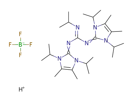 1,3-bis(1,3-diisopropyl-4,5-dimethyl-1H-imidazol-2(3H)-ylidene)-2-isopropylguanidiniumtetrafluoroborate