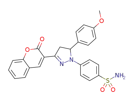 4‐(5‐(4‐methoxyphenyl)‐3‐(2‐oxo‐2H‐chromen‐3‐yl)‐4,5‐dihydro‐1H‐pyrazol‐1‐yl)benzenesulfonamide