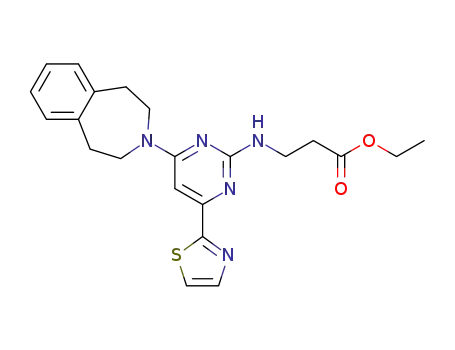 ethyl N-[4-(1,2,4,5-tetrahydro-3H-3-benzazepin-3-yl)-6-(1,3-thiazol-2-yl)pyrimidin-2-yl]-beta-alaninate