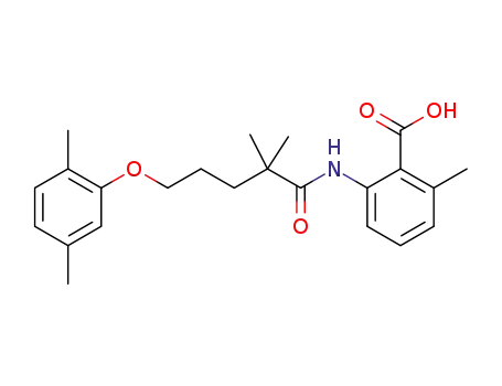2-(5-(2,5-dimethylphenoxy)-2,2-dimethylpentanamido)-6-methylbenzoic acid