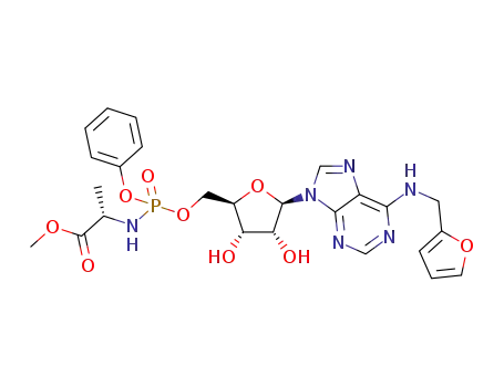 phenyl (methoxy-L-alaninyl) kinetin riboside phosphoramidate