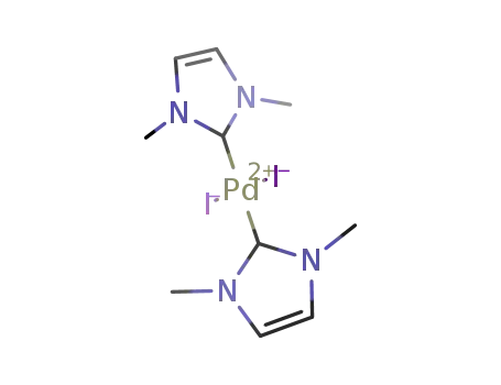 trans-PdI2(1,3-dimethylimidazol-2-ylidene)2