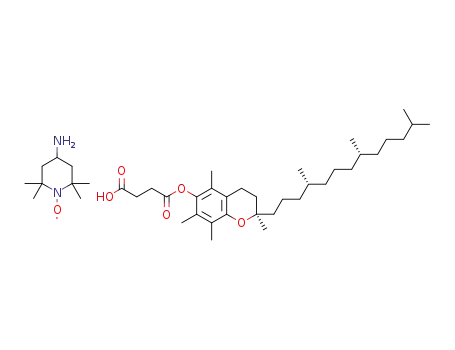 1-oxyl-2,2,6,6-tetramethylpiperidine-4-ammonium 4-oxo-4-[2,5,7,8-tetramethyl-2-(4,8,12-trimethyltridecyl)chroman-6-yloxy]butanoate