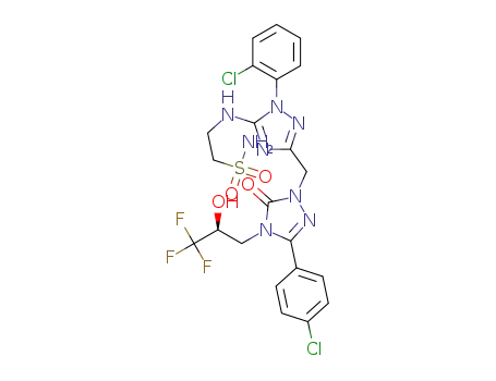 2-{[1-(2-chlorophenyl)-3-({3-(4-chlorophenyl)-5-oxo-4-[(2S)-3,3,3-trifluoro-2-hydroxypropyl]-4,5-dihydro-1H-1,2,4-triazol-1-yl}methyl)-1H-1,2,4-triazol-5-yl]amino}ethanesulfonamide