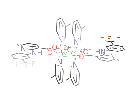 [Cu2Cl2(niflumic acid(-H))2(3‐picoline)4]