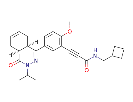 N-(cyclobutylmethyl)-3-(5-(cis-3-isopropyl-4-oxo-3,4,4a,5,8,-8a-hexahydrophthalazin-1-yl)-2-methoxyphenyl)propiolamide