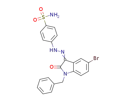 4-(2-(1-benzyl-5-bromo-2-oxoindolin-3-ylidene)hydrazinyl)benzenesulfonamide