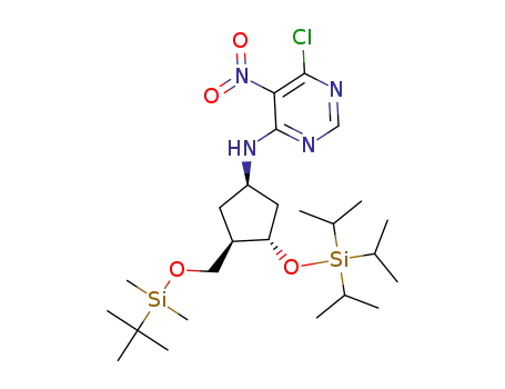 N-{(1R,3R,4S)-3-({[tert-butyl(dimethyl)silyl]oxy}methyl)-4-[(triisopropylsilyl)oxy]cyclopentyl}-6-chloro-5-nitropyrimidin-4-amine