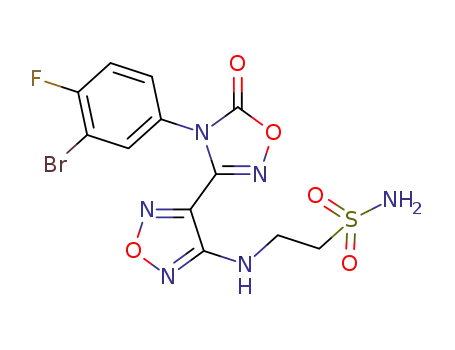 2-((4-(4-(3-bromo-4-fluorophenyl)-5-oxo-4,5-dihydro-1,2,4-oxadiazol-3-yl )-1,2,5-oxadiazol-3-yl)amino)ethanesulfonamide