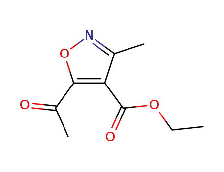 Molecular Structure of 129663-13-4 (ETHYL 5-ACETYL-3-METHYLISOXAZOLE-4-CARBOXYLATE)