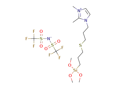 1-{3-[(3-(Trimethoxysilyl)propyl)thio]propyl}-2,3-dimethylimidazolium bis(trifluoromethanesulfonyl)amide