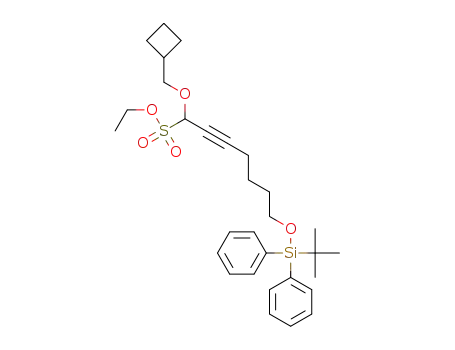 ethyl 7-((tert-butyldiphenylsilyl)oxy)-1-(cyclobutylmethoxy)hept-2-yne-1-sulfonate