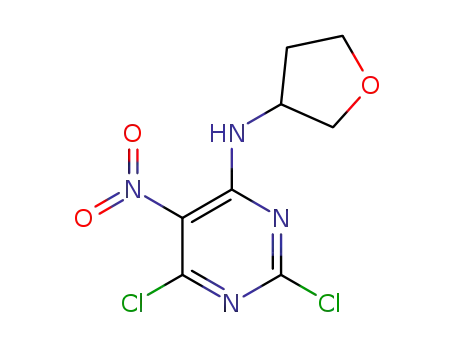 2,6-dichloro-5-nitro-N-tetrahydrofuran-3-ylpyrimidin-4-amine