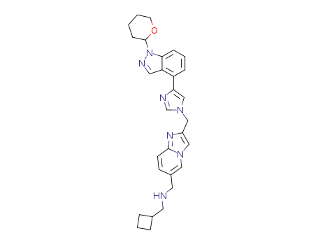 N-(cyclobutylmethyl)-1-[2-[[4-(1-tetrahydropyran-2-ylindazol-4-yl)imidazol-1-yl]methyl]imidazo[1,2-a]pyridin-6-yl]methanamine