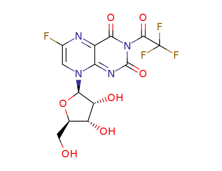 8-((2R,3R,4R,5R)-3,4-bishydroxy-5-(hydroxymethyl)tetrahydrofuran-2-yl)-6-fluoro-3-(2,2,2-trifluoroacetyl)pteridine-2,4(3H,8H)-dione