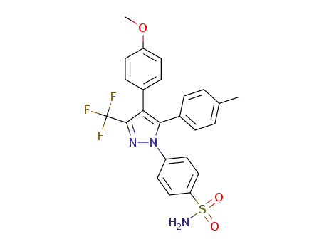 4-(4-(4-methoxyphenyl)-5-(p-tolyl)-3-(trifluoromethyl)-1H-pyrazol-1-yl)benzenesulfonamide