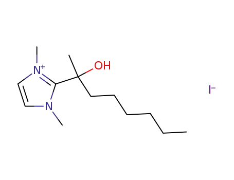 2-(1-Hydroxy-1-methyl-heptyl)-1,3-dimethyl-3H-imidazol-1-ium; iodide