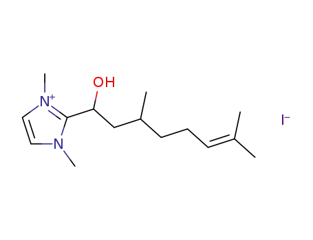 2-(1-Hydroxy-3,7-dimethyl-oct-6-enyl)-1,3-dimethyl-3H-imidazol-1-ium; iodide