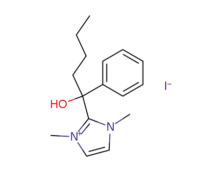 2-(1-Hydroxy-1-phenyl-pentyl)-1,3-dimethyl-3H-imidazol-1-ium; iodide