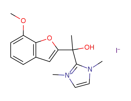 2-[1-Hydroxy-1-(7-methoxy-benzofuran-2-yl)-ethyl]-1,3-dimethyl-3H-imidazol-1-ium; iodide