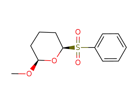 cis-2-(benzenesulphonyl)tetrahydro-6-methoxy-2H-pyran