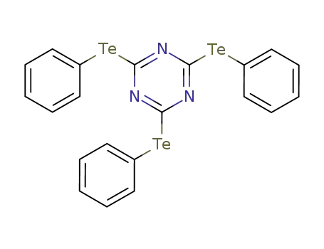 Molecular Structure of 142312-17-2 (1,3,5-Triazine, 2,4,6-tris(phenyltelluro)-)