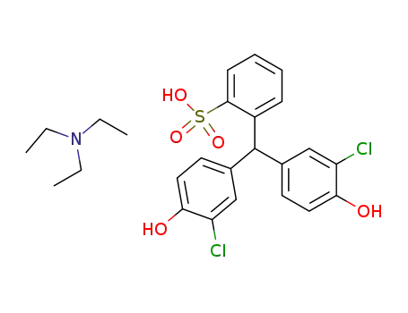 2-[Bis-(3-chloro-4-hydroxy-phenyl)-methyl]-benzenesulfonic acid; compound with triethyl-amine