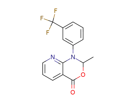 Molecular Structure of 137488-50-7 (4H-Pyrido[2,3-d][1,3]oxazin-4-one,
1,2-dihydro-2-methyl-1-[3-(trifluoromethyl)phenyl]-)