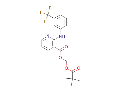 Molecular Structure of 66898-68-8 (3-Pyridinecarboxylic acid, 2-[[3-(trifluoromethyl)phenyl]amino]-,
(2,2-dimethyl-1-oxopropoxy)methyl ester)