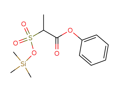 Molecular Structure of 89056-10-0 (Propanoic acid, 2-[[(trimethylsilyl)oxy]sulfonyl]-, phenyl ester)