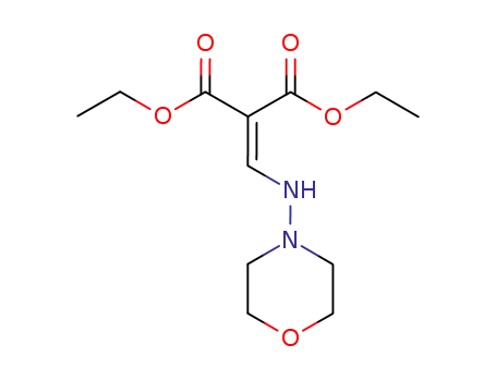 Molecular Structure of 94621-02-0 (Propanedioic acid, [(4-morpholinylamino)methylene]-, diethyl ester)