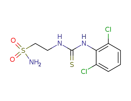 Molecular Structure of 75257-76-0 (Ethanesulfonamide,
2-[[[(2,6-dichlorophenyl)amino]thioxomethyl]amino]-)