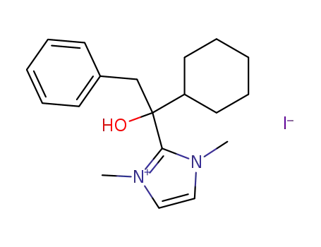 2-(1-Cyclohexyl-1-hydroxy-2-phenyl-ethyl)-1,3-dimethyl-3H-imidazol-1-ium; iodide