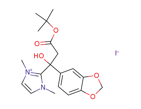2-(1-Benzo[1,3]dioxol-5-yl-2-tert-butoxycarbonyl-1-hydroxy-ethyl)-1,3-dimethyl-3H-imidazol-1-ium; iodide