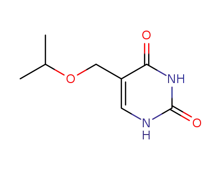 Molecular Structure of 143424-32-2 (2,4(1H,3H)-Pyrimidinedione, 5-[(1-methylethoxy)methyl]-)