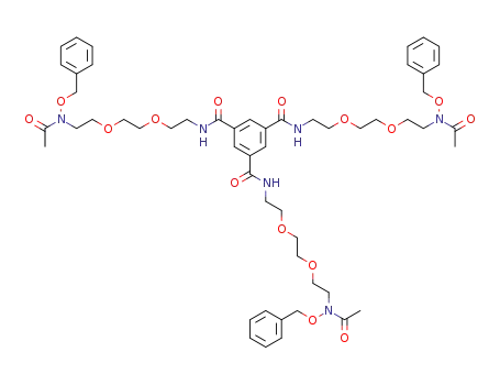 N,N',N''-tris<8-acetyl(benzyloxy)amino-3,6-dioxaoctyl>benzene-1,3,5-tricarboxamide