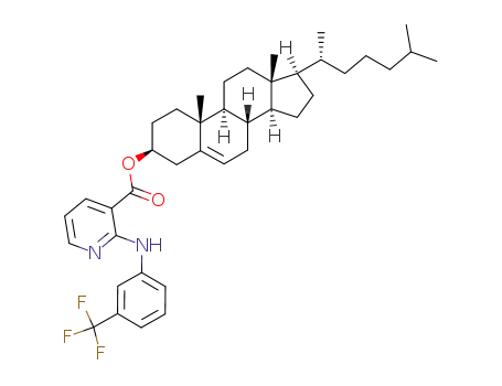 2-(3-Trifluoromethyl-phenylamino)-nicotinic acid (3S,8S,9S,10R,13R,14S,17R)-17-((R)-1,5-dimethyl-hexyl)-10,13-dimethyl-2,3,4,7,8,9,10,11,12,13,14,15,16,17-tetradecahydro-1H-cyclopenta[a]phenanthren-3-yl ester