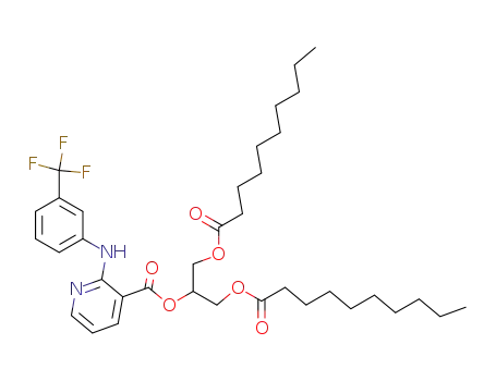 2-(3-Trifluoromethyl-phenylamino)-nicotinic acid 2-decanoyloxy-1-decanoyloxymethyl-ethyl ester