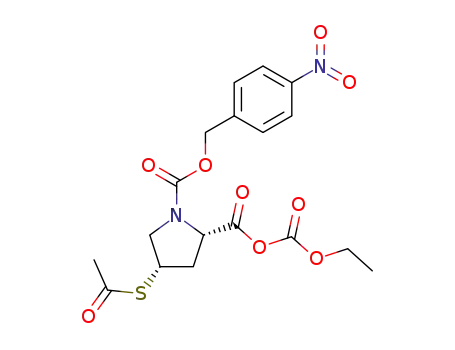 (2S,4S)-4-Acetylsulfanyl-2-ethoxycarbonyloxycarbonyl-pyrrolidine-1-carboxylic acid 4-nitro-benzyl ester
