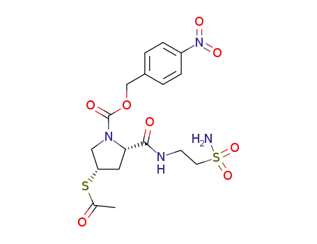 (2S,4S)-4-Acetylsulfanyl-2-(2-sulfamoyl-ethylcarbamoyl)-pyrrolidine-1-carboxylic acid 4-nitro-benzyl ester